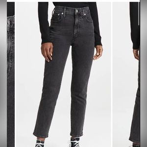 Madewell vintage cropped jean in washed black, size 29